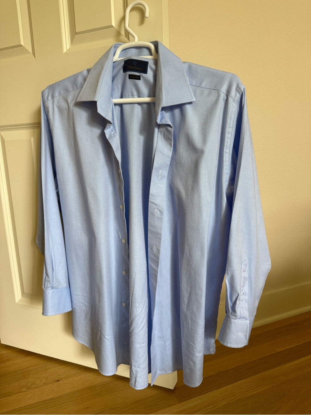 David Donahue Light Blue Men’s Dress Shirt - Button Front